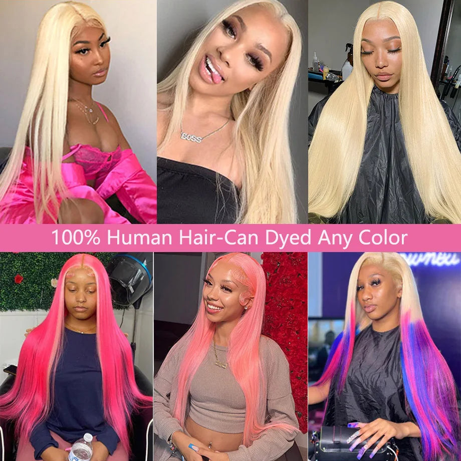 613 Lace Frontal Wigs Human Hair Colored Honey 13x4 13x6 HD Transparent Lace Front Wig Bone Straight Lace Front Wigs For Women