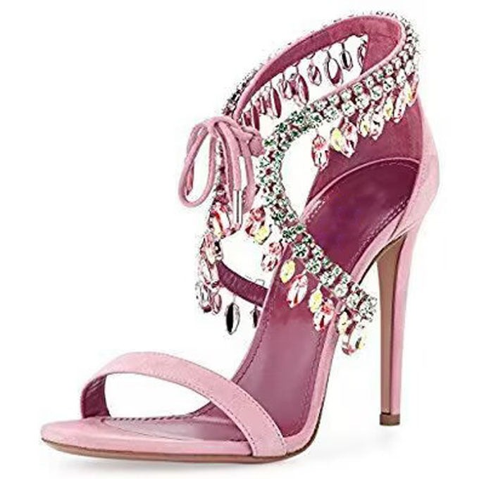 Stiletto Heel Rhinestone Simple Women's Shoes